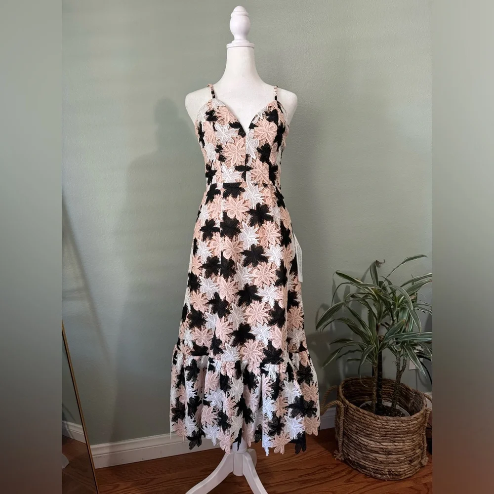 Dress the Population Chantal Floral Multihue Lace Party Dress​​​​​​​ Size XS NWT - Picture 8 of 14